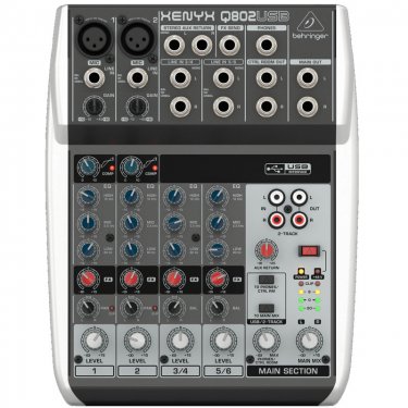 拉萨百灵达 Behringer Q802USB 模拟调音台 声卡调音台 6路调音台