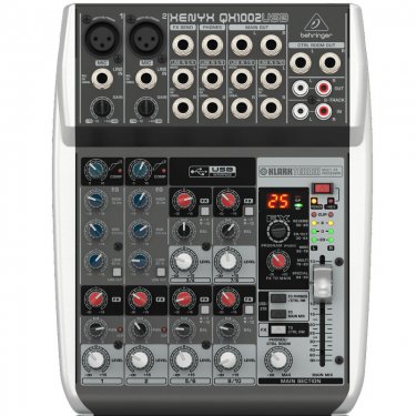 拉萨百灵达 Behringer QX1002USB 模拟调音台 10通道内置USB音频接口调音台 直播K歌调音台