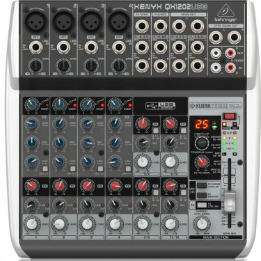 拉萨百灵达 Behringer QX1202USB 模拟调音台 USB声卡调音台 直播K歌调音台