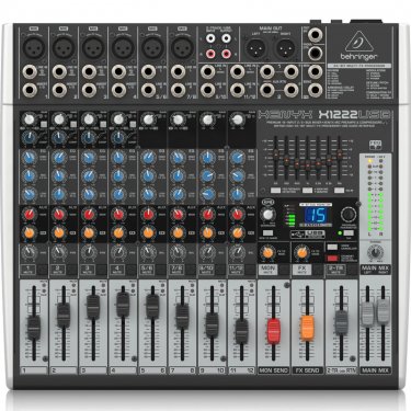 拉萨百灵达 Behringer X1222USB 模拟调音台 USB声卡调音台 直播K歌调音台