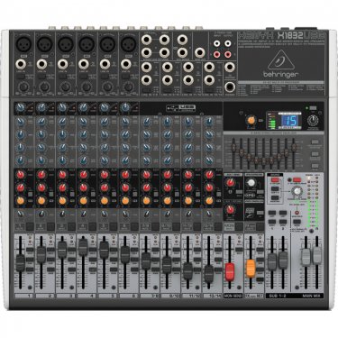 拉萨百灵达 Behringer X1832USB 模拟调音台 USB声卡调音台 直播K歌调音台