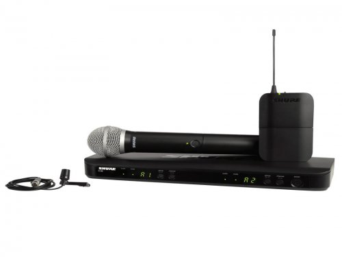 拉萨Shure 舒尔 BLX1288/CVL 无线麦克风  BLX1288/CVL 双通道无线领夹+手持话筒系统